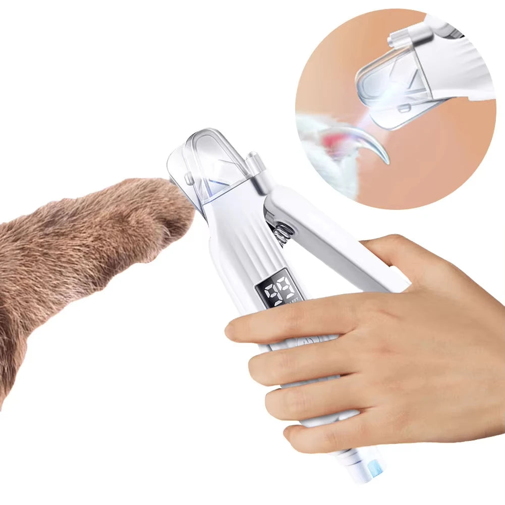 2 em 1 aparador de unhas elétrico para animais de estimação com luzes LED moedor de unhas para animais de estimação aparador de unhas e moedor para cães/gatos pequenos, médios e grandes