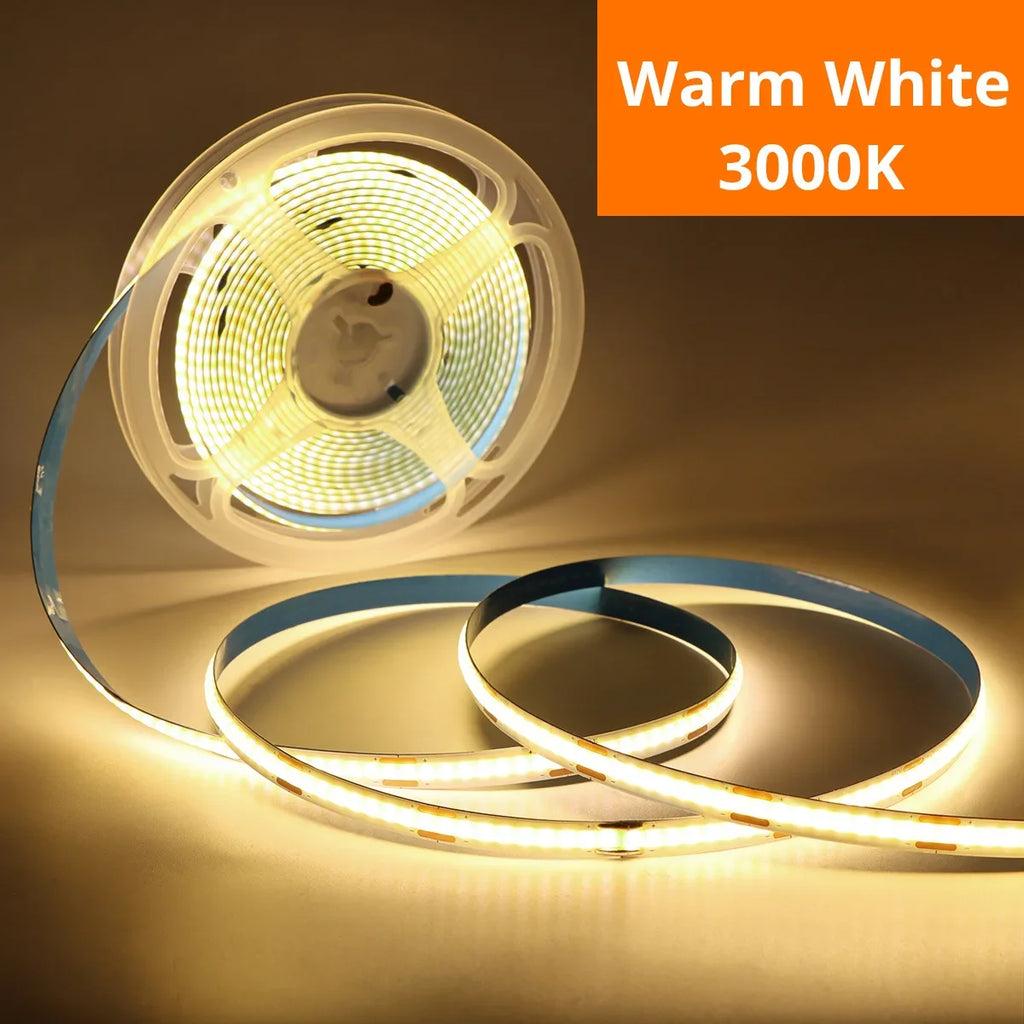 Fita de Luzes LED COB com Sensor de Movimento USB 5V Regulável 320LED/m Flexível para Armário Cozinha Guarda-Roupa Iluminação de Fundo para TV