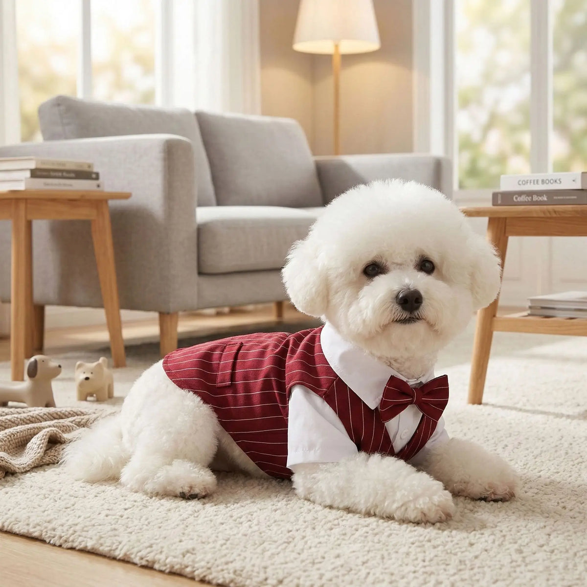 Traje de Primavera para Cães de Estimação: Camisa e Colete de Smoking para Casamento, Fantasia de Cavalheiro para Teddy, Bichon e Cães Pequenos