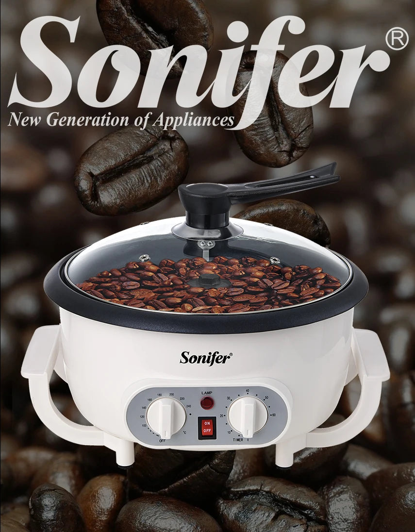 Sonifer-Elétrica Torrador De Feijão De Café, Cozimento Fogão, Pipoca Make Dryer, Secagem De Grãos, Feijão De Amendoim