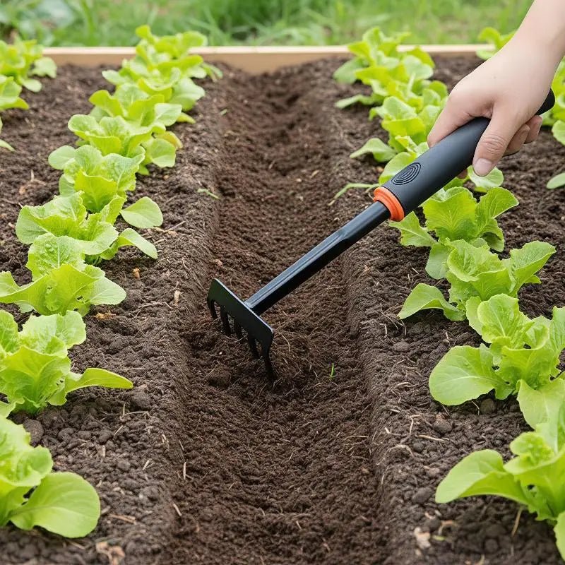 Conjunto de Ferramentas de Jardim Safe Edge Mini: Pá, Rastelo e Espátula Pequenas para Atividades de Plantio de Flores e Vegetais em Família