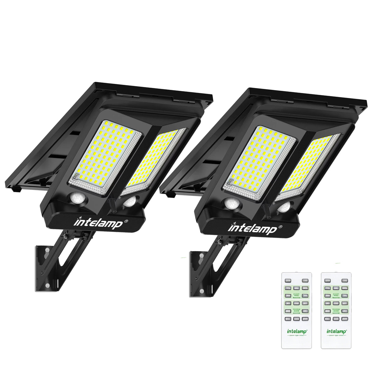 Luz de Segurança Solar para Exterior Intelamp 12500mAh com Longa Duração da Bateria e Painel Solar Super Grande para Jardim e Caminho