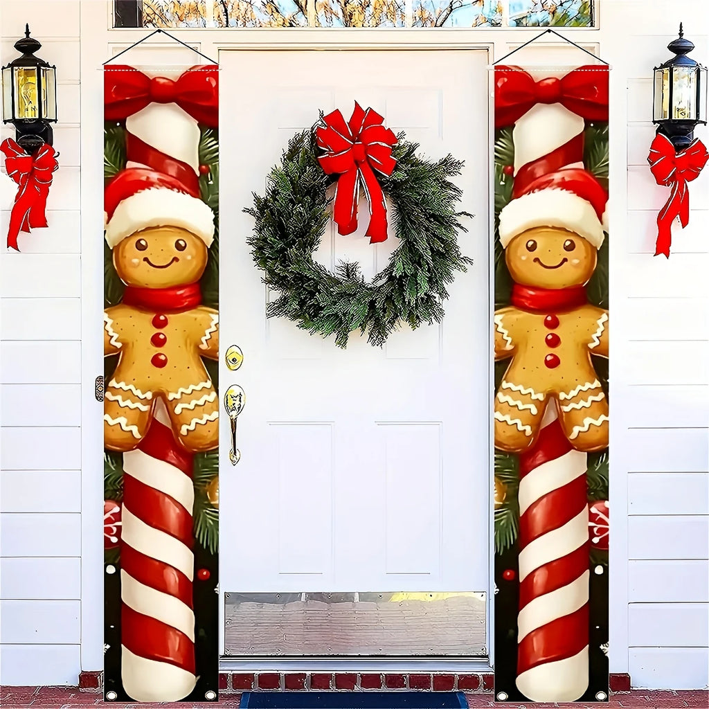 Natal pendurado porta banner feliz natal decoração para casa 2025 natal porta decoração navidad notal noel ornamento ano novo 2026