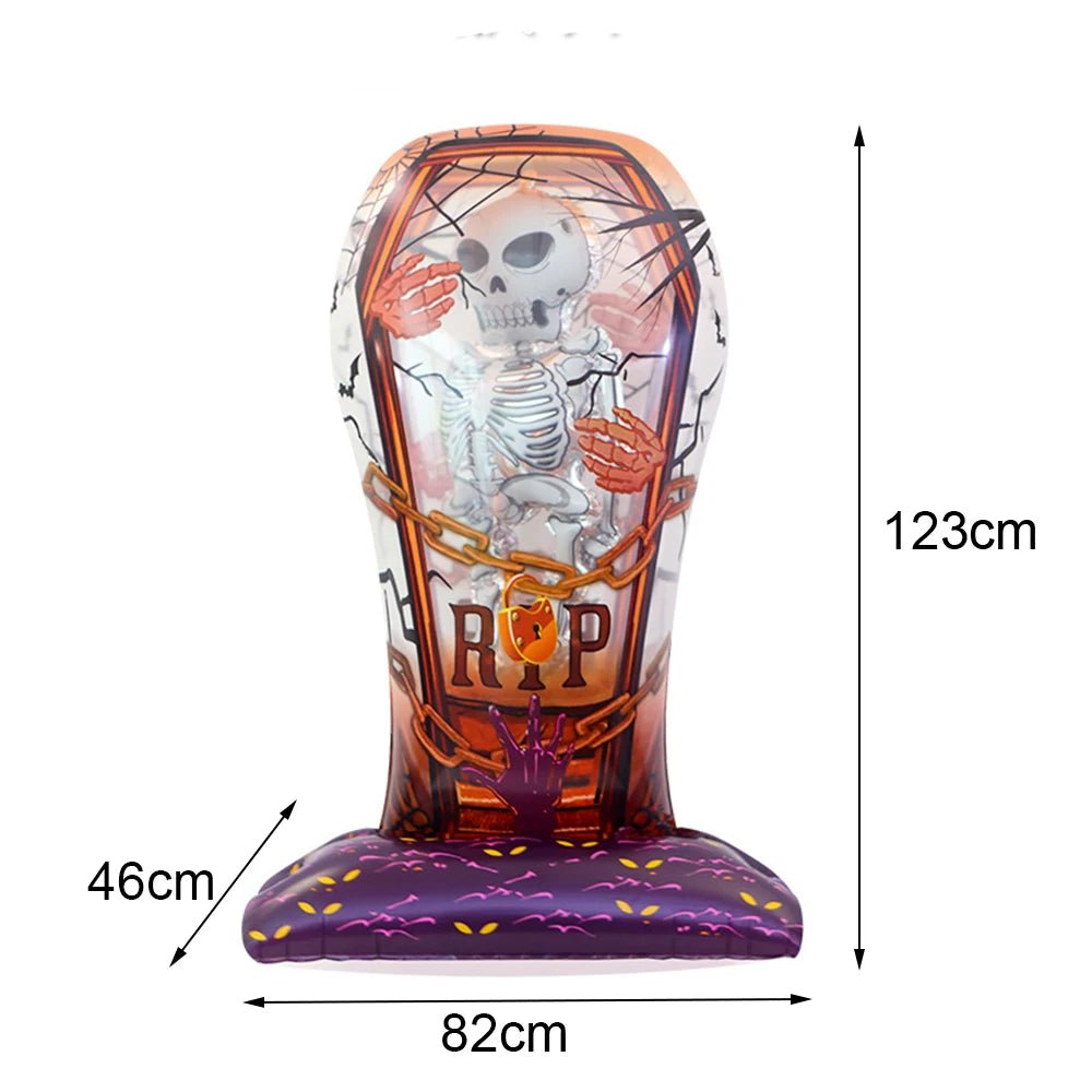 Balão Inflável de Folha de Alumínio para Decoração de Festa de Halloween: Fantasma, Abóbora, Crânio, Casa Assombrada, Lápide e Esqueleto - Kasa & Pet