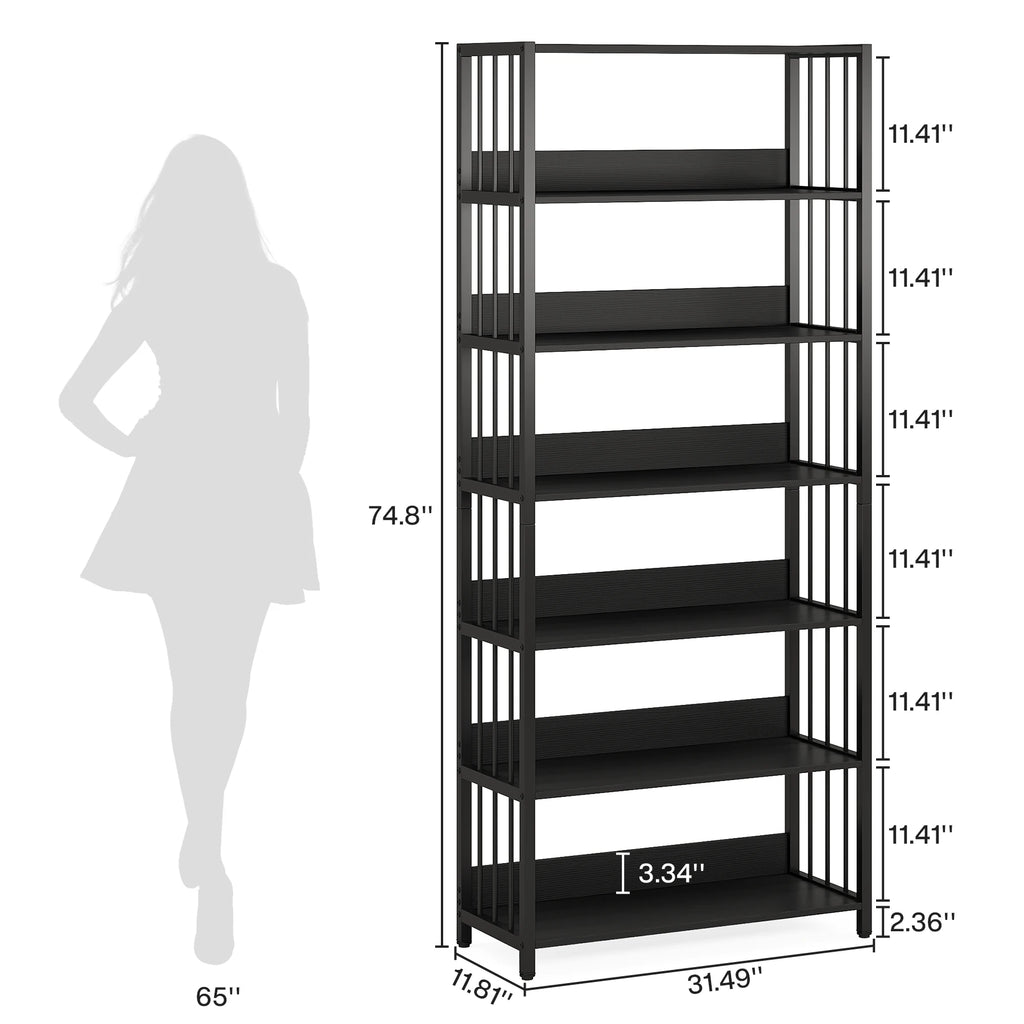 Estante de Armazenamento Tribesigns 180cm, Prateleira de Pé com 5 Camadas, Estante Industrial Robusta com Estrutura de Tubo de Ferro