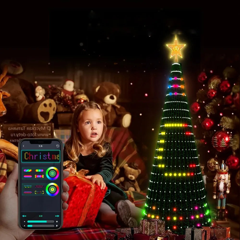 Presentes de Natal 2027, 1,8m/5,9ft, 400 LEDs, Luzes de Cordão para Árvore de Natal, Luzes Decorativas Internas com Mudança de Cor para Decoração de Casa em Feriados