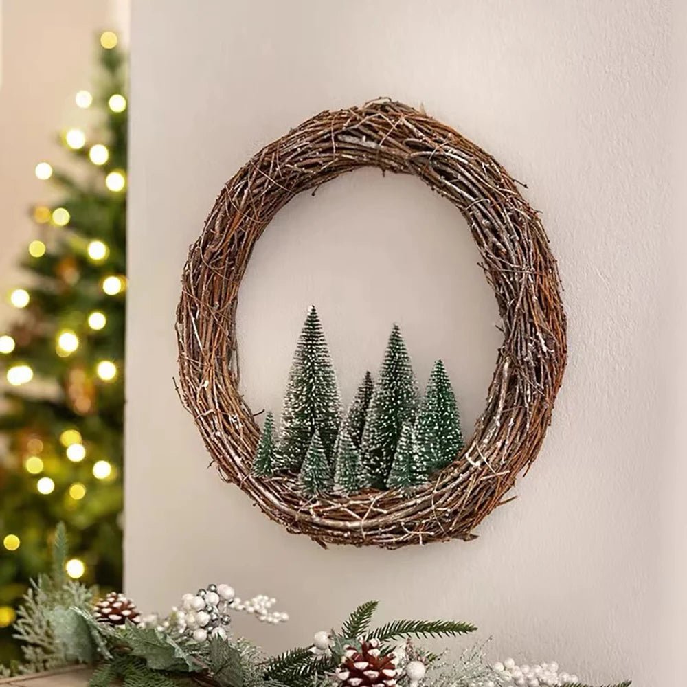 Decoração de natal artificial mini árvore ornamentos em miniatura cedro neve pinho decoração mesa escritório em casa 2024 presentes paisagem natal