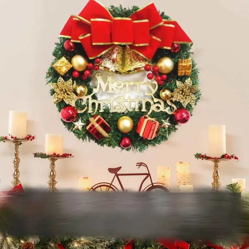 Decoração de natal artesanal simulação guirlanda de natal porta pendurado janela adereços requintado alta qualidade decoração para casa