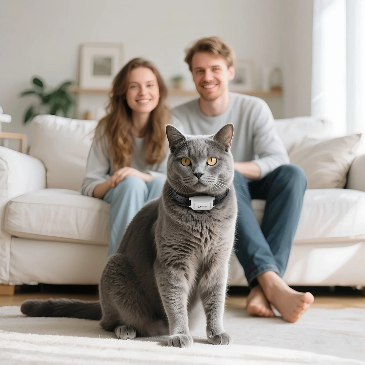 Coleira de Treinamento para Gatos, Coleira de Choque para Gatos com Controle Remoto de 3000-3300FT, Coleira Anti-Miado para Gatos, Coleira de Controle Remoto para Gatos, Produtos para Animais de Estimação