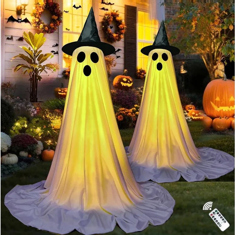 Decorações de Fantasmas para Halloween, Suprimentos para Festas de Halloween em Ambientes Internos e Externos, Adequados para Jardins, Varandas, Pátios e Gramados - Kasa & Pet