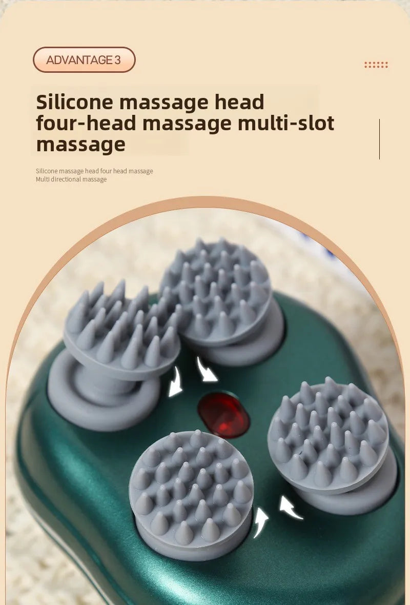 Animal de estimação cabeça elétrica massageador instrumento multi-funcional carregamento gato descompressão relaxar tecido amassar produtos vibratórios para animais de estimação