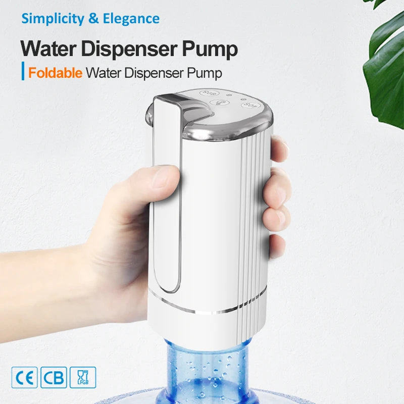 Dispensadores de água dobrável garrafa de água bomba dispensador automático botão controle portátil dispensador de água elétrico para casa