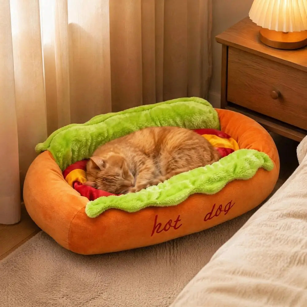 Cama para Animais de Estimação, Cama Confortável em Formato de Cachorro, Tapete para Canil, Fibra Macia, Quente, Removível, Lavável, Impermeável para Cães e Gatos