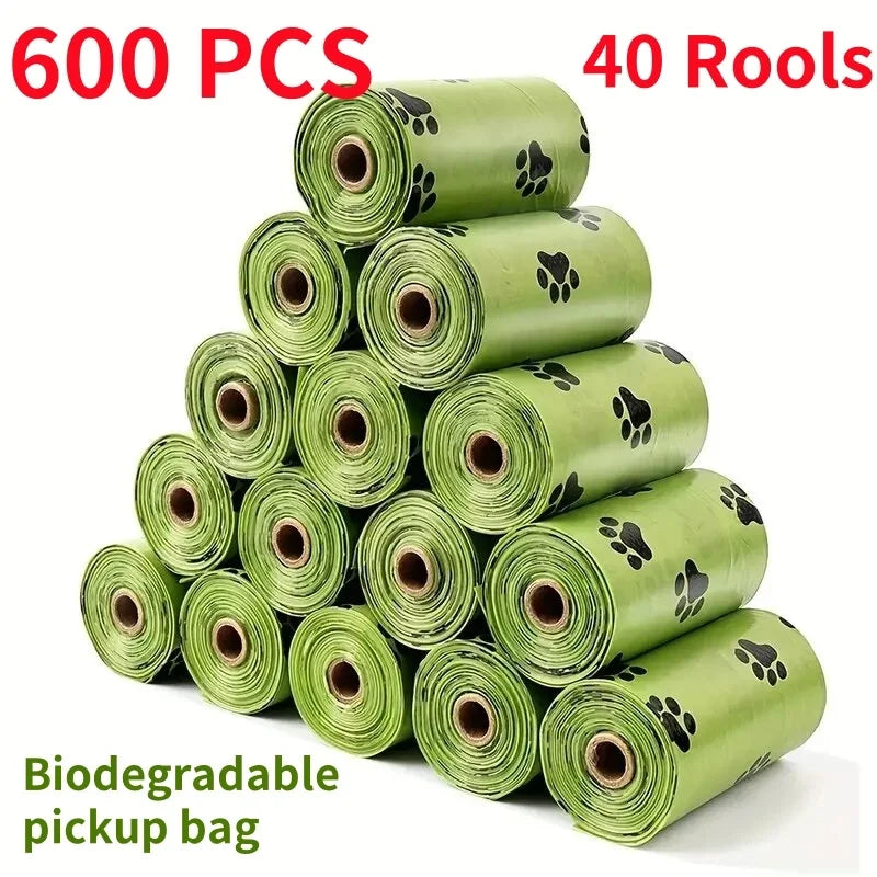 600/30 pçs sacos de cocô do cão para o cão grande gato sacos de resíduos perrito ao ar livre casa limpa recarga saco de lixo suprimentos para animais de estimação 15 sacos/rolo