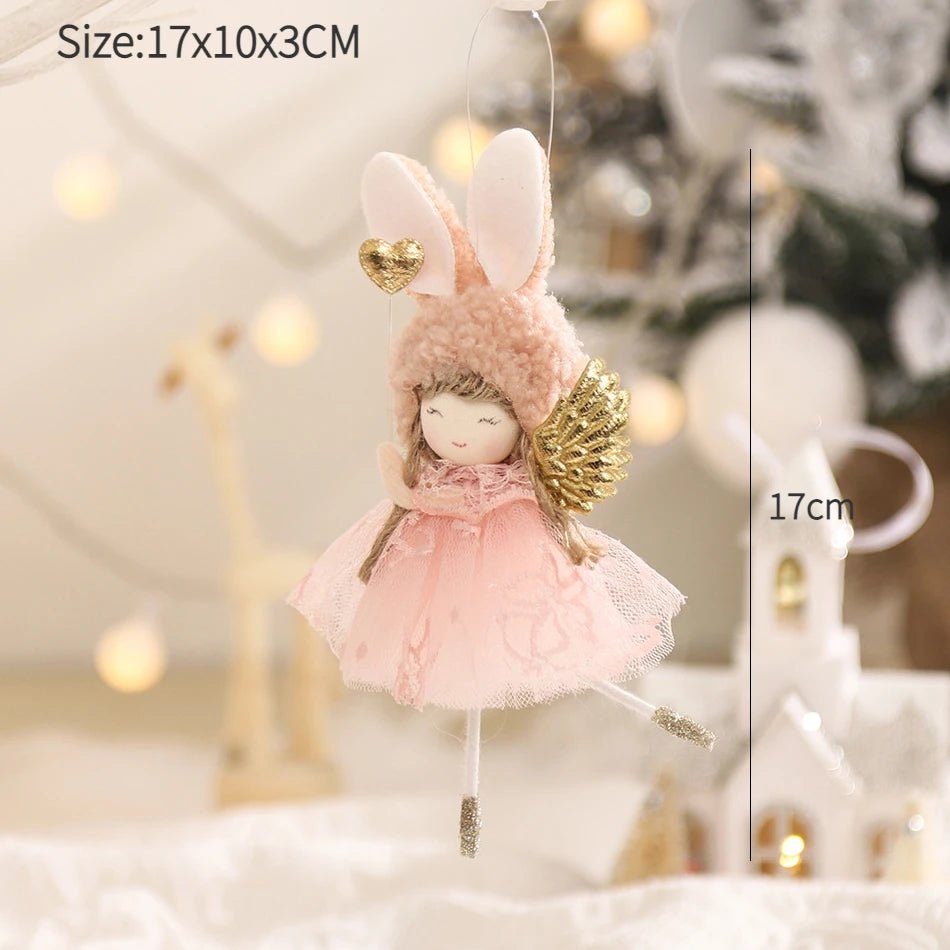 Ano novo 2024 natal anjo bonecas árvore de natal pingente ornamentos navidad 2022 decoração de natal para casa presentes natal noel deco