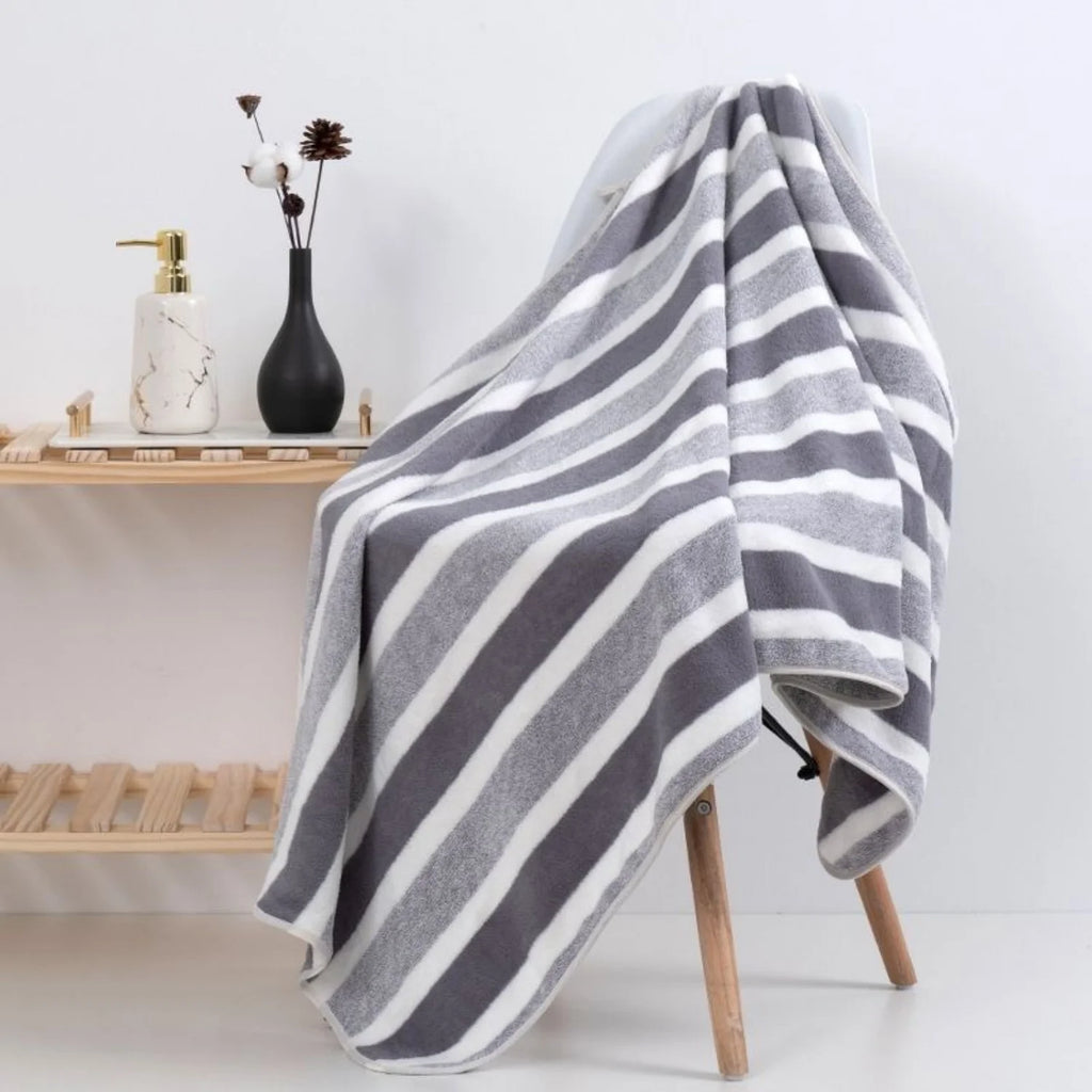 Conjunto de Toalha de Banho 70*140cm e Toalha de Rosto/Mãos 35*75cm, Alta Absorção, Secagem Rápida, Sem Pelos, Durável para Família, Praia e Banheiro