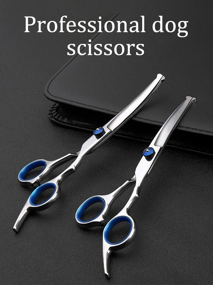 Tesoura do cabelo do cão de pelúcia, Pet Clean Grooming Tools, cabeça redonda segura, 6 ", 1Pc