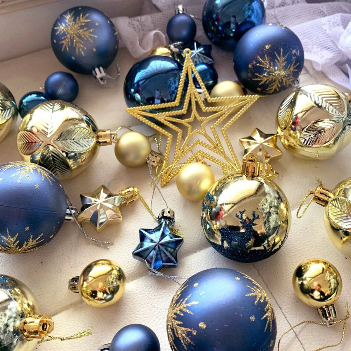 Bolas de natal ornamento conjunto árvore de natal pendurado pingente 2024 decoração de natal para casa presente de ano novo decorações navidad