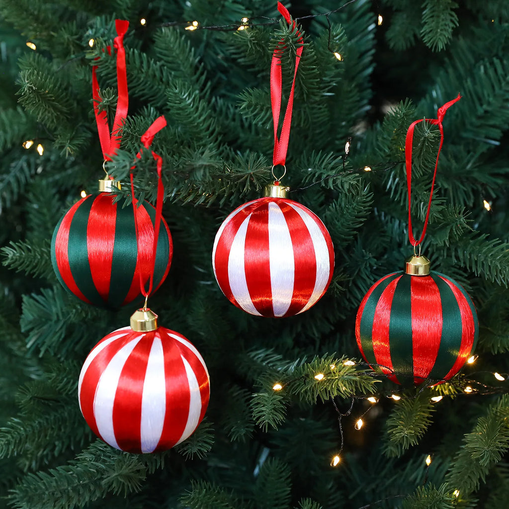 Novo 6 pçs conjunto de bola de natal pingente decorativo seda janela de natal atmosfera decoração árvore de natal bola de espuma pingentes