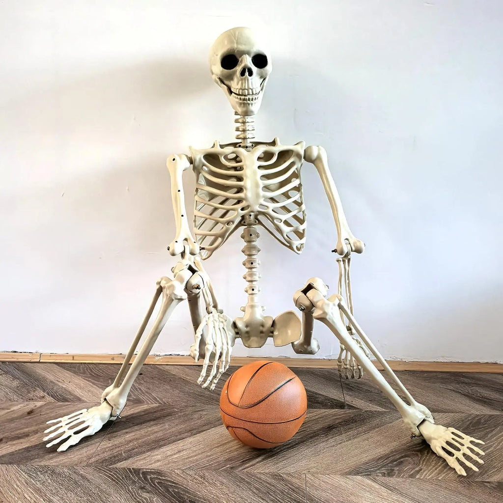 1 peça de esqueleto em forma humana para o Halloween, adereços decorativos para casa assombrada, quarto, varanda, decoração de festa, suprimentos para DIY.