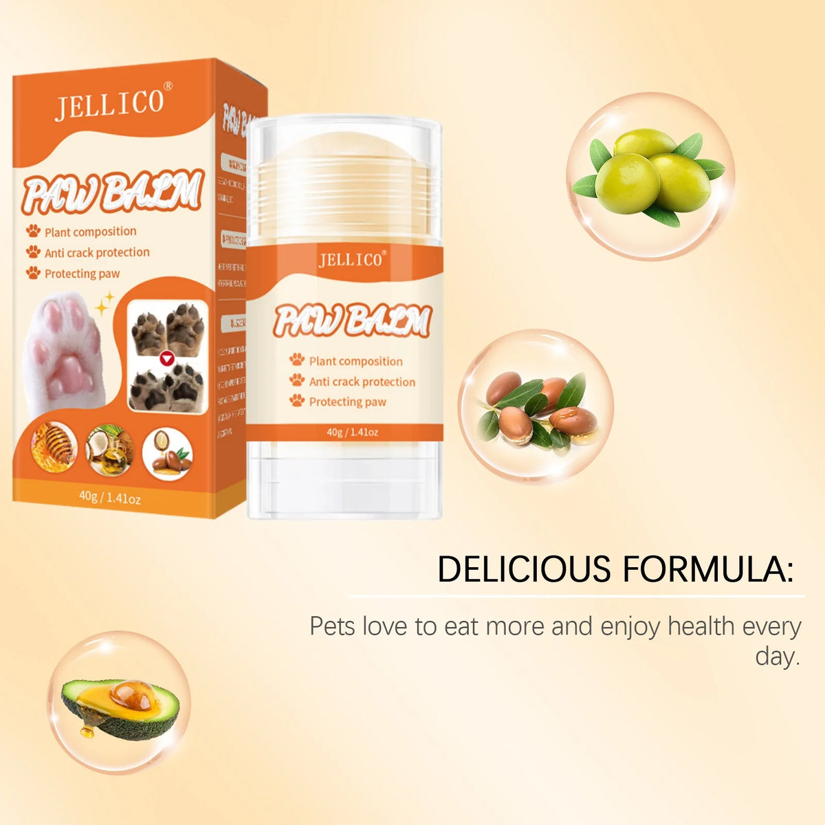 Creme para Cuidado das Patas de Animais de Estimação, Hidrata e Amacia as Solas das Patas, Previne a Pele Seca, Creme de Proteção Nutritiva Diária, Suprimentos para Patas de Animais