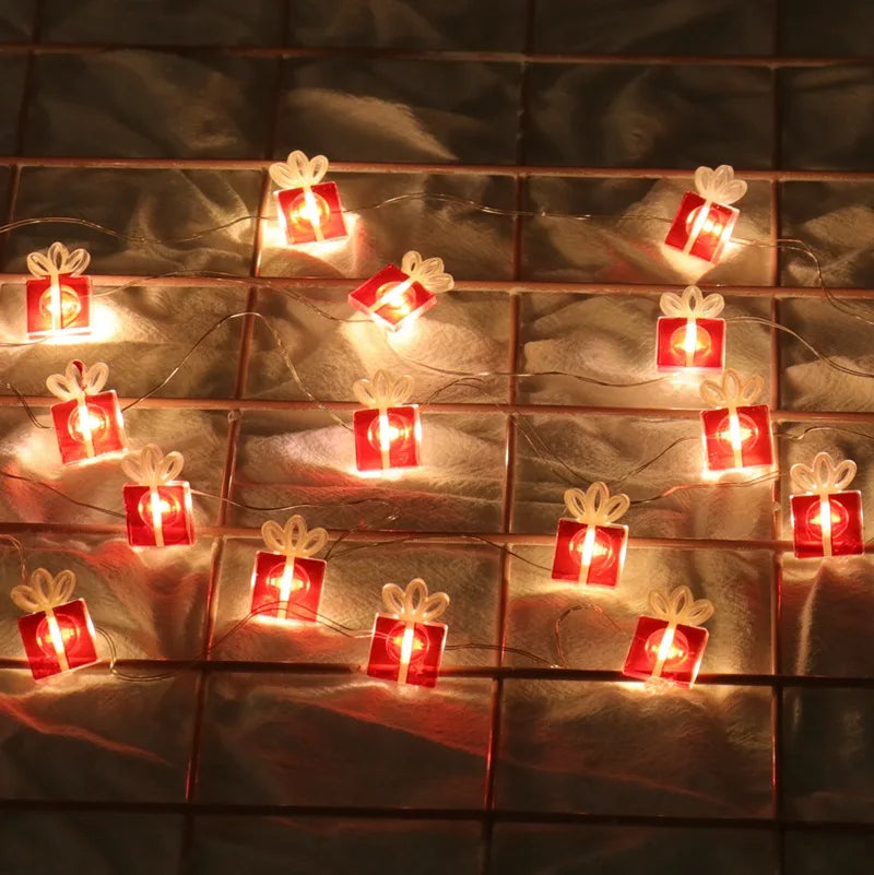Papai noel natal led luz corda feliz natal decoração para casa 2025 enfeites de árvore de natal navidad presentes de natal ano novo