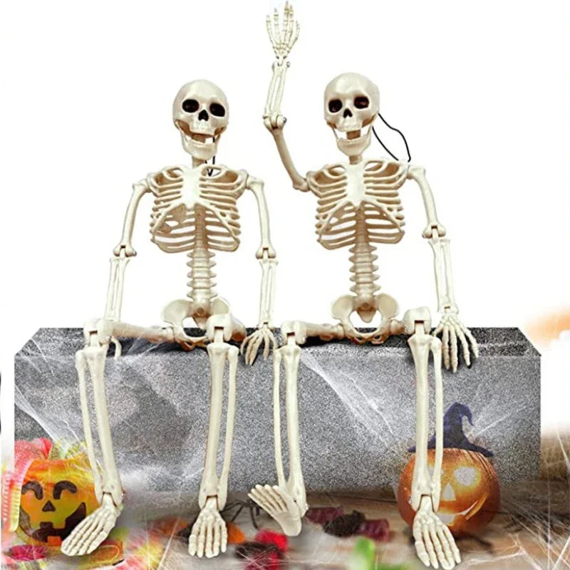 1PC Modelo de Esqueleto Humano Articulado Decoração de Halloween Fantasma Pendurável Casa Assombrada Ornamento de Casa Artigos de Decoração DIY para Festa Assustadora ﻿