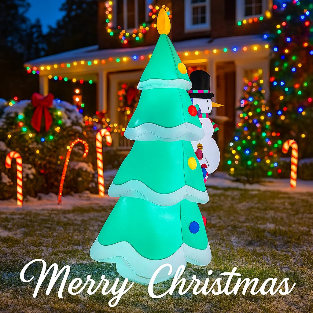 3m/10ft boneco de neve árvore de natal decorações de natal casa brinquedos infláveis com luzes led quintal festa de natal diy decoração suprimentos