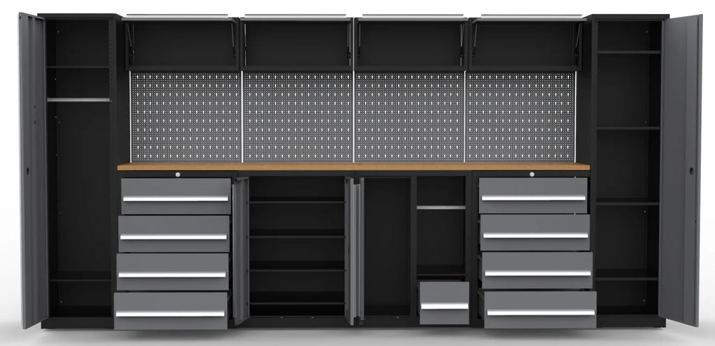 Conjuntos de ferramentas de armazenamento de ferramentas de nível industrial Garagem modular Bancada de trabalho de nível industrial resistente OEM ODM Garagem personalizável