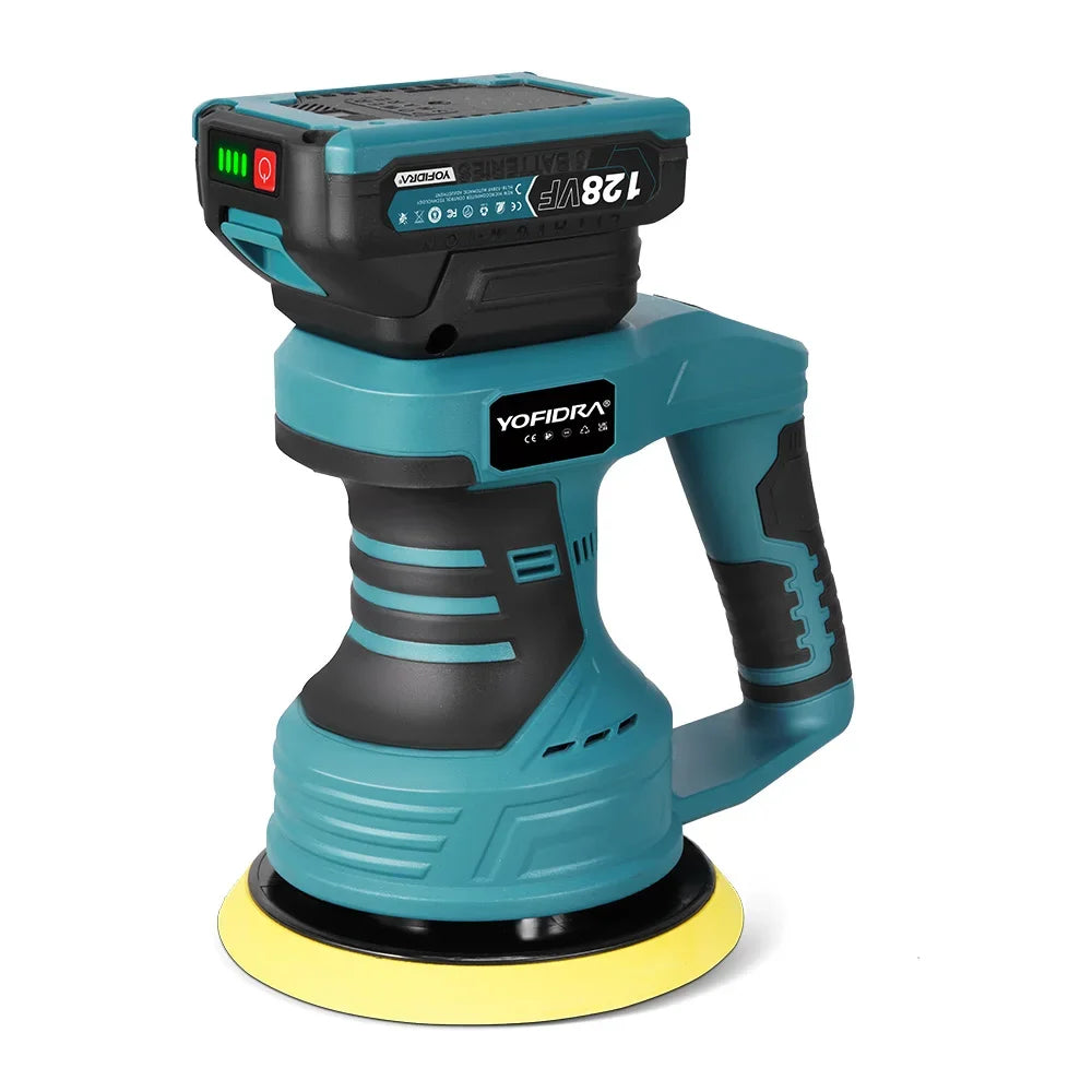 Polidora Automotiva Sem Fio YOFIDRA com 8 Velocidades Ajustáveis, Ferramenta Elétrica para Polimento, Lixamento e Selagem, Compatível com Bateria Makita 18-21V