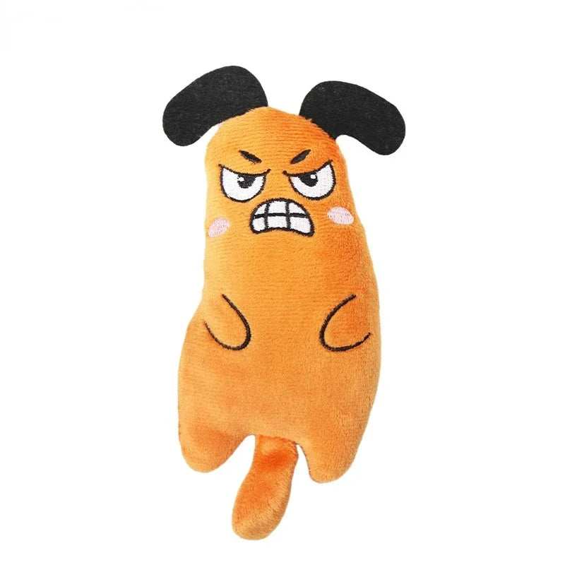 Brinquedo de Mastigar para Gatinhos, Brinquedo de Pelúcia Engraçado e Fofo, Brinquedo Interativo para Gatos com Catnip para Moer os Dentes, Mordedor para Garras, Catnip para Gatos, Muito Vendido