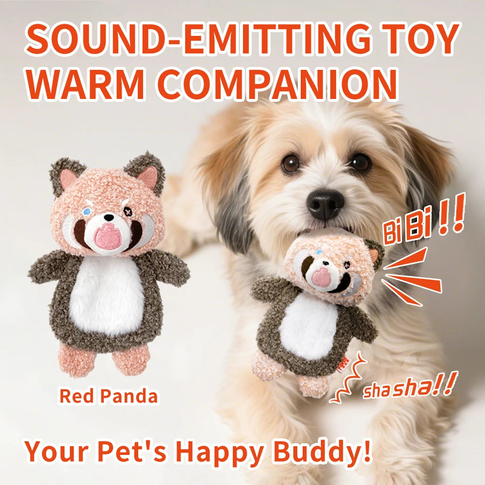 Bonito pequeno animal cão brinquedos de pelúcia chocalho de corpo inteiro com squeaker embutido brinquedo interativo para brincar de animais de estimação para reduzir a solidão