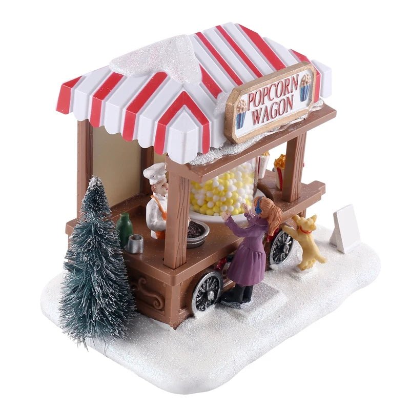 Chrimas casa iluminada com música decorativa LED casas de vila de Natal multicoloridas vila de férias de Natal com música C - Kasa & Pet