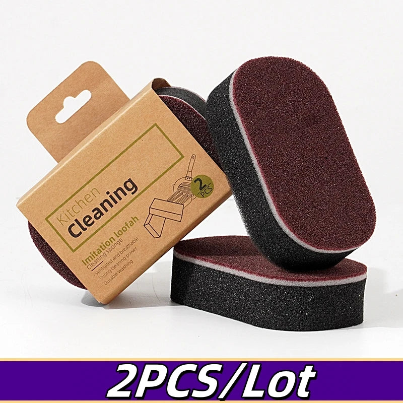 5/3/2 pçs esponja de esmeril escova dupla face cozinha esponja de limpeza mágica para remover ferrugem limpeza panelas e panelas ferramentas de limpeza