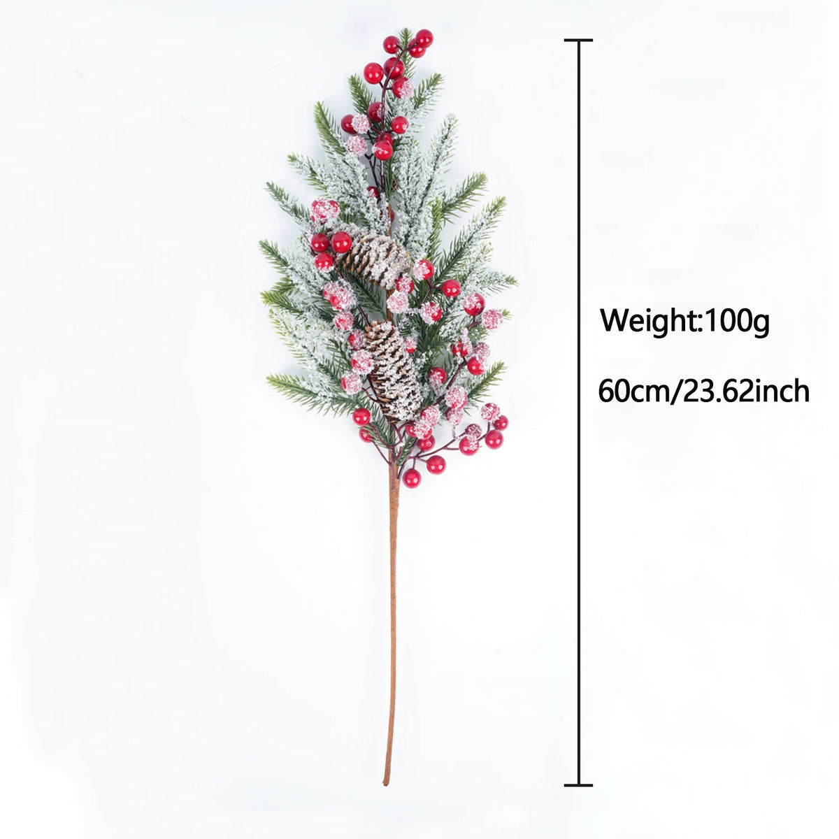 Natal vermelho berry flor artificial pinha ramo decorações da árvore de natal ornamento embalagem de presente festa em casa diy grinalda