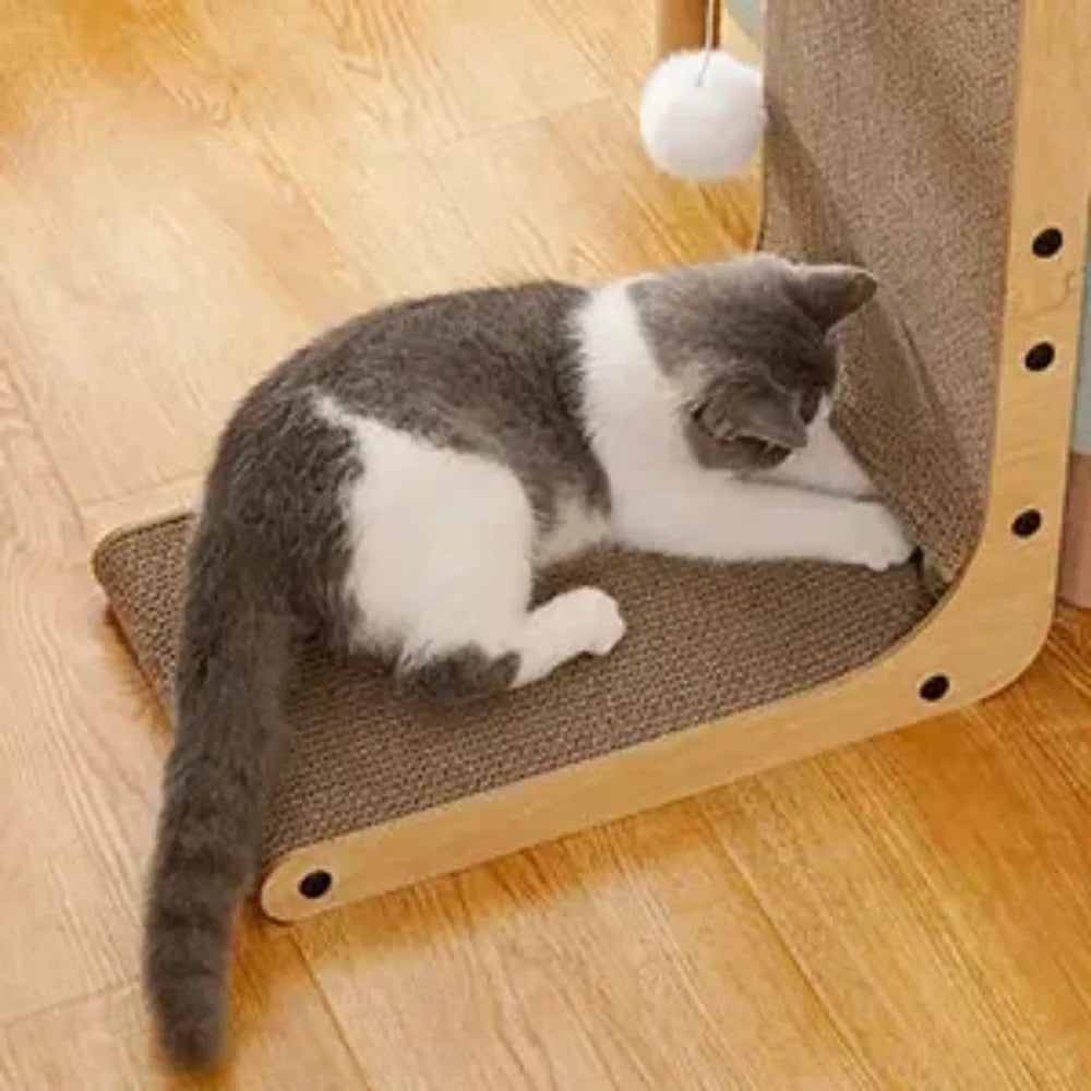 Raspador para gatos, papelão grande/pequeno em forma de l, resistente ao desgaste, resistente a arranhões, poste de arranhar, brinquedo para gatos, animais de estimação, acessórios para gatos