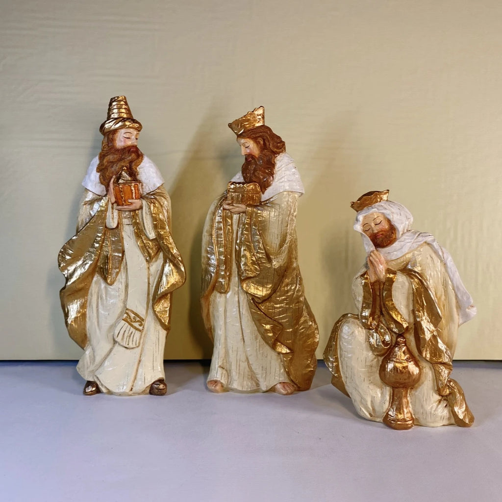 Conjunto de Figuras de Presépio, Cena da Sagrada Manjedoura, Decoração de Natal, Estátua do Nascimento de Jesus, Ornamentos Católicos Cristãos