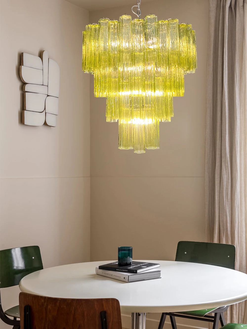 Lustre de Vidro Murano Coleção Blue Eyes 2026, Luminária Suspensa para Sala de Estar