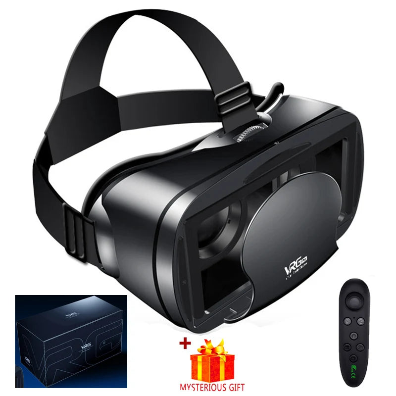 3D VR Headset Smart Glasses Virtual Reality Helmet for Smartphones Cell Phone Mobile 7 Inches Lenses Binoculars Devices Goggles
