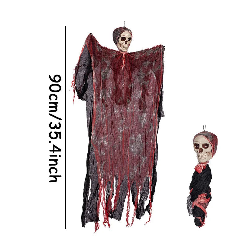 1pc 90cm decoração de halloween esqueleto fantasmas pendurado decoração decorações para ao ar livre indoor festa barra assustador adereços cemitério decoração