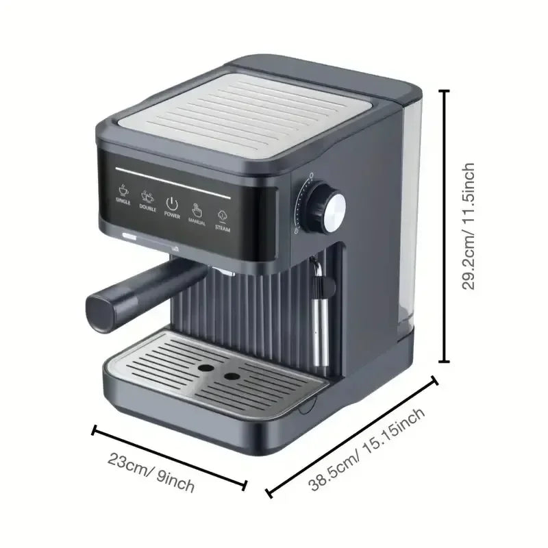 Máquina de café expresso elétrica profissional italiana máquina de café expresso semi italiano cappuccino batedor de leite máquinas de café 20bar