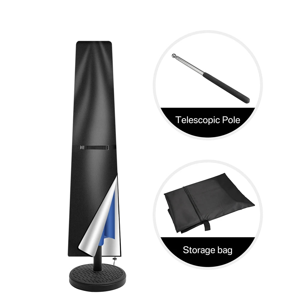 210d capa de guarda-sol reta à prova dwaterproof água capa protetora com zip à prova de intempéries uv-anti vento jardim guarda-chuva capa