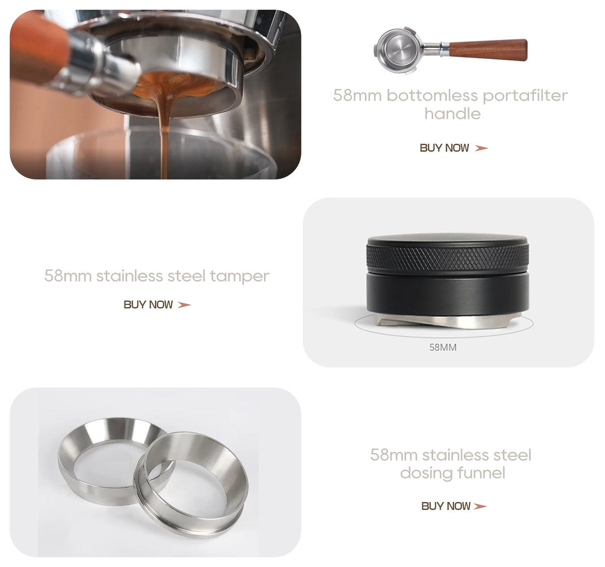 Hibrew 20bar semiautomática máquina de café expresso temperatura ajustável 58mm portátil frio/quente cafeteira metal caseh10a