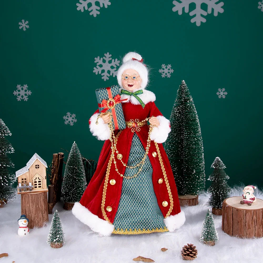 40cm natal anjo boneca estatueta brinquedo colher de árvore ornamentos em pé aniversário natal decorações navidad decoração para casa novedades
