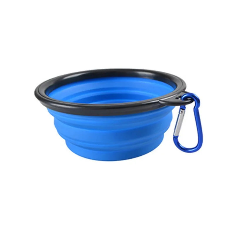 Tigela de comida para animais de estimação portátil durável tpr tigela de comida para cães e gatos tigela dobrável de silicone portátil viagem ao ar livre tigela de comida de água