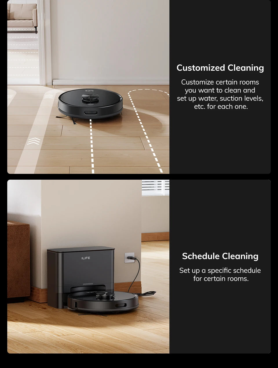 Aspirador Robô ILIFE T20s Ultra com Estação de Esvaziamento Automático, Sucção de 10000Pa, Bateria de 4600mAh, Tempo Máximo de Funcionamento de 300 Minutos
