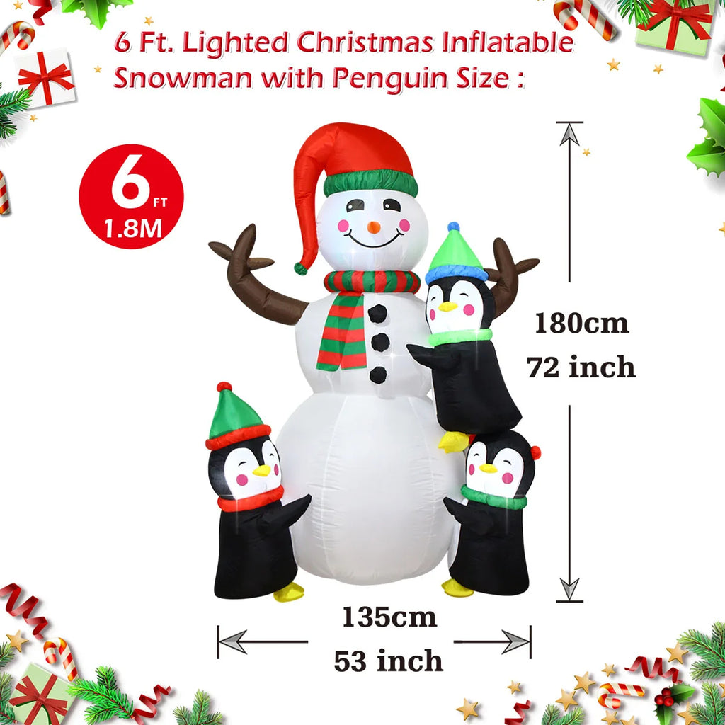 Decorações infláveis de natal-ramo boneco de neve, papai noel, homem de gengibre, saco de presente boneco de neve luz led decorações de gramado