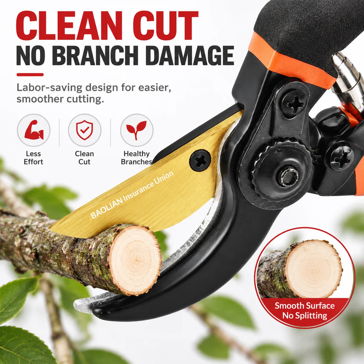 1PCS Tesoura de Poda Profissional em Aço Inoxidável Multifuncional para Jardim e Quintal - Ferramenta Manual Ultra Resistente