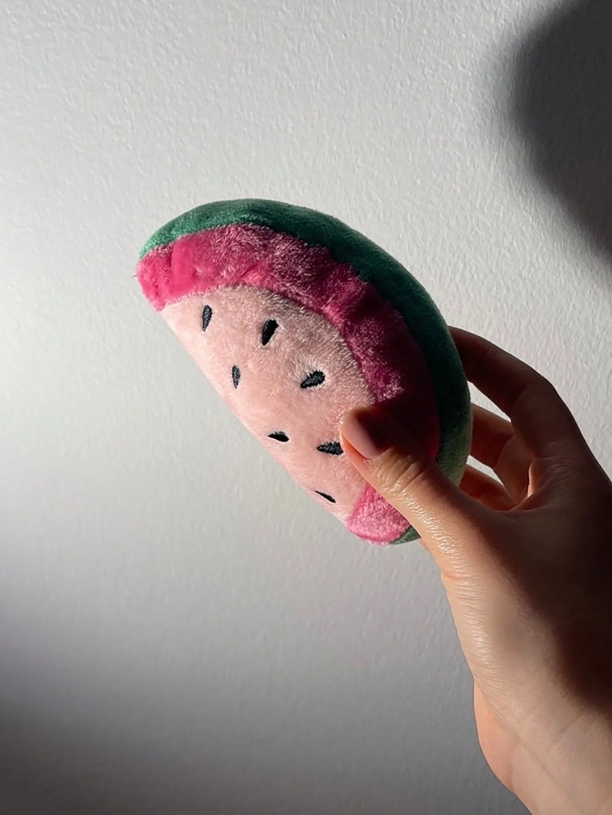 Brinquedo de Pelúcia em Forma de Melancia para Cães e Gatos para Interação e Brincadeira