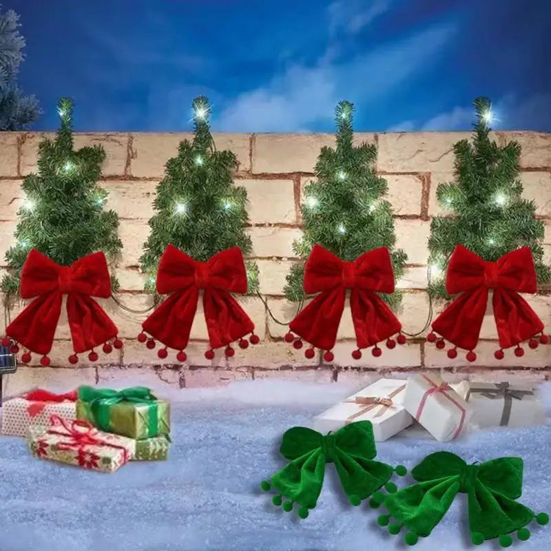 Laço Decorativo Minimalista para Árvore de Natal: Decoração para Festas, Janelas e Portas